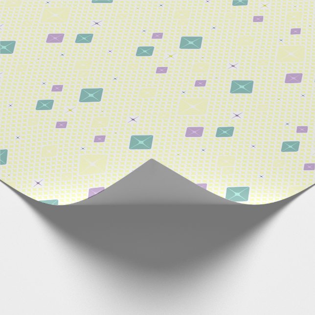 Pastel Crystal Star Pattern Geschenkpapier (Ecke)