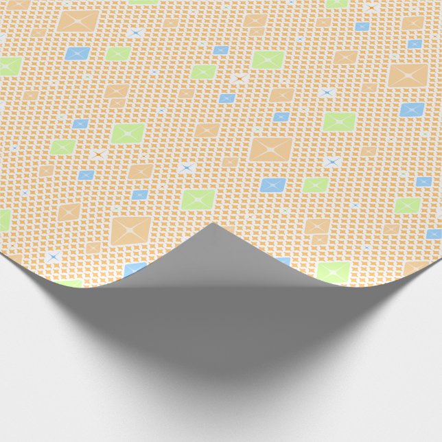 Pastel Crystal Star Pattern Geschenkpapier (Ecke)