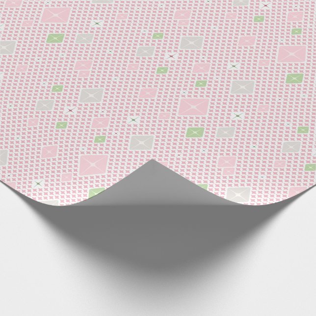 Pastel Crystal Star Pattern Wrapping Paper Geschenkpapier (Ecke)