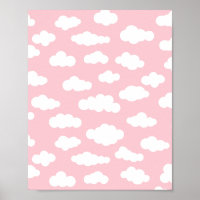 Pastel Cumulus Wolken ästhetische Weiß- und Rosa K