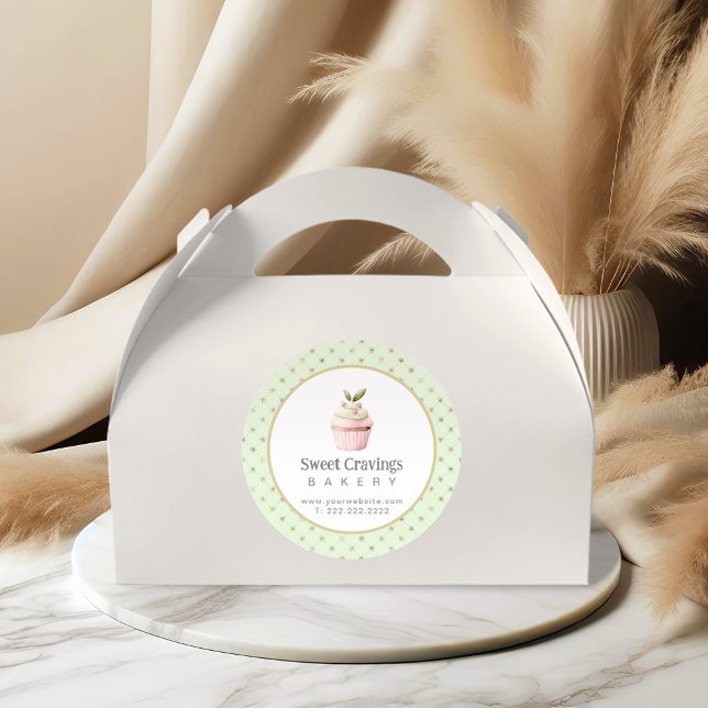 Pastel Cupcake Bäckerei Confection Süßigkeiten Runder Aufkleber (Von Creator hochgeladen)