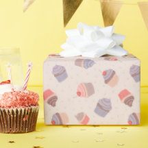 Pastel Cupcake Confetti Geburtstagswrapping Paper