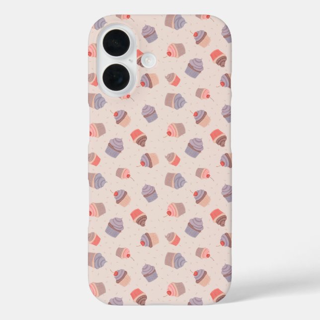 Pastel Cupcake Confetti Phone Case (Rückseite)