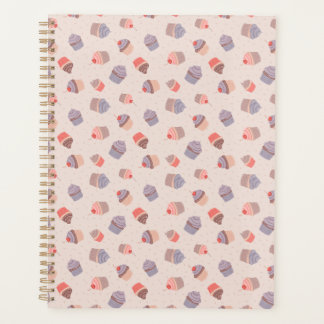 Pastel Cupcake Confetti Spiral Bound Planner Planer