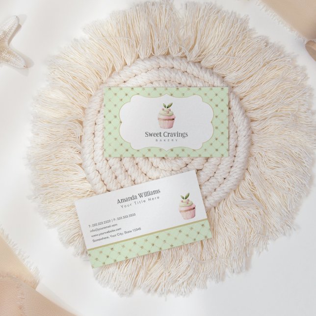 Pastel Cupcake Süßigkeiten Leckereien Bäckerei Aqu Visitenkarte (Von Creator hochgeladen)