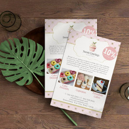 Pastel Cupcake Süßigkeiten Leckereien Bäckerei Erm Flyer