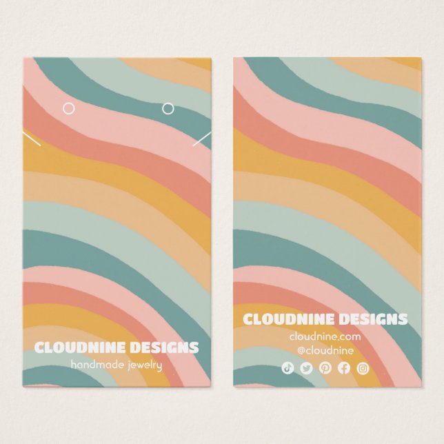 Pastel Curve Earring Necklace Juwelier Display Car (Vorne & Hinten)