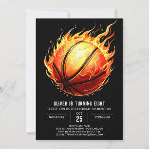 Pastel Custom Net Basketball Geburtstag Einladung