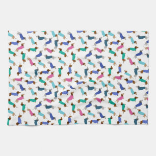 Pastel Dackel Dicktuch Geschirrtuch
