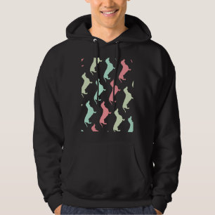 Pastel-Dackel-Hundemuster Hoodie