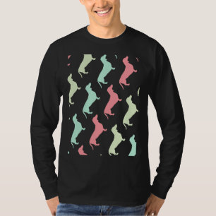 Pastel-Dackel-Hundemuster T-Shirt