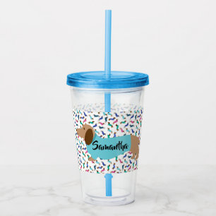 Pastel Dackeln Tumbler Acryltrinkbecher