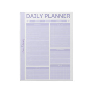 Pastel Daily Planner - Anpassbarer Name Notizblock