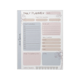 Pastel Daily Planner - Anpassbarer Name Notizblock