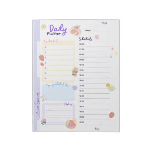 Pastel Daily Planner für Studenten Notizblock