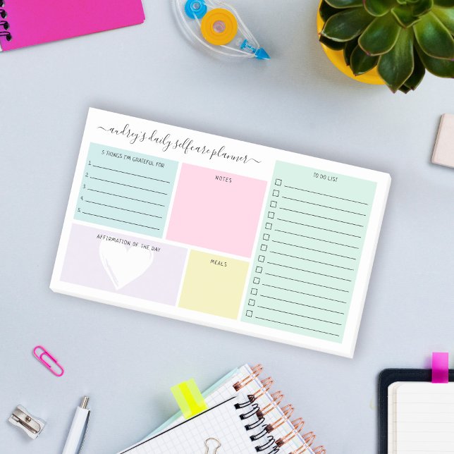 Pastel Daily Selfcare Planner Postit Notes Post-it Klebezettel (Von Creator hochgeladen)