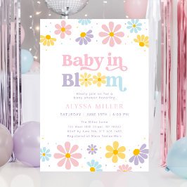 Pastel Daisy Baby in Bloom Baby Shower Einladung