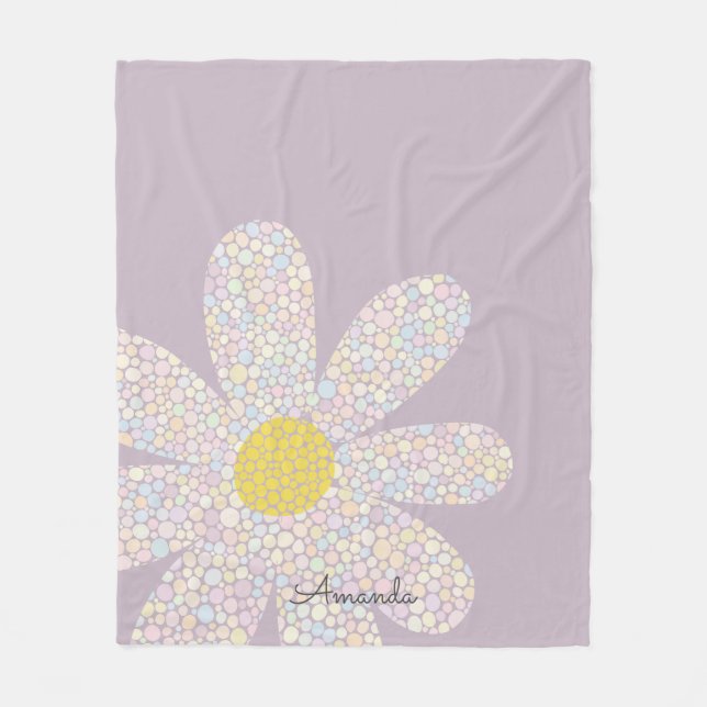 Pastel Daisy Fleecedecke (Vorderseite)