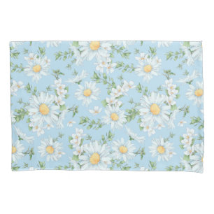 Pastel Daisy Flower Garden Muster Kissenbezug
