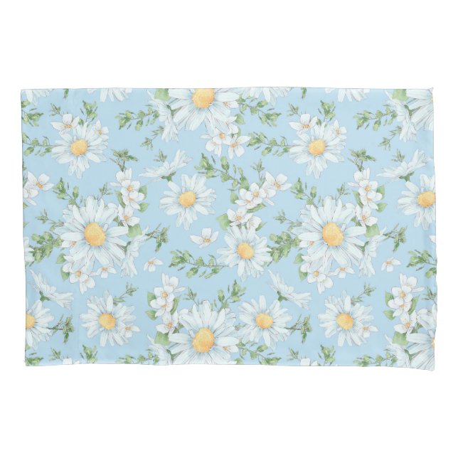 Pastel Daisy Flower Garden Muster Kissenbezug (Vorderseite)