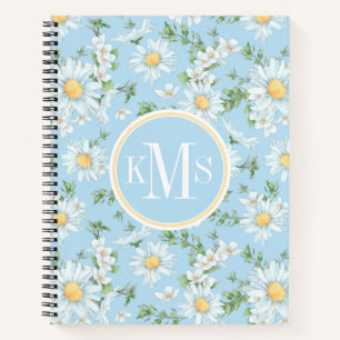 Pastel Daisy Flower Garden Muster Notizbuch