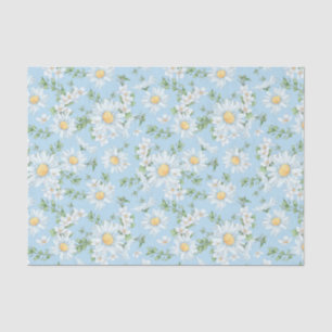 Pastel Daisy Flower Garden Muster Seidenpapier