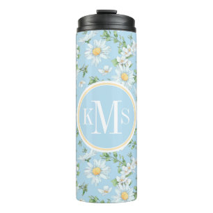 Pastel Daisy Flower Garden Muster Thermosbecher