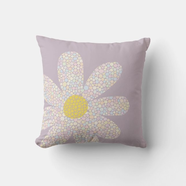 Pastel Daisy Kissen (Vorderseite)