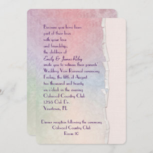 Pastel Damask mit abgerissener Kante Einladung