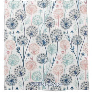 Pastel Dandelion Dreams - Whimsical Floral Duschvorhang