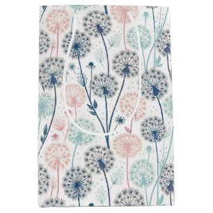 Pastel Dandelion Dreams - Whimsical Floral Mittlere Geschenktüte