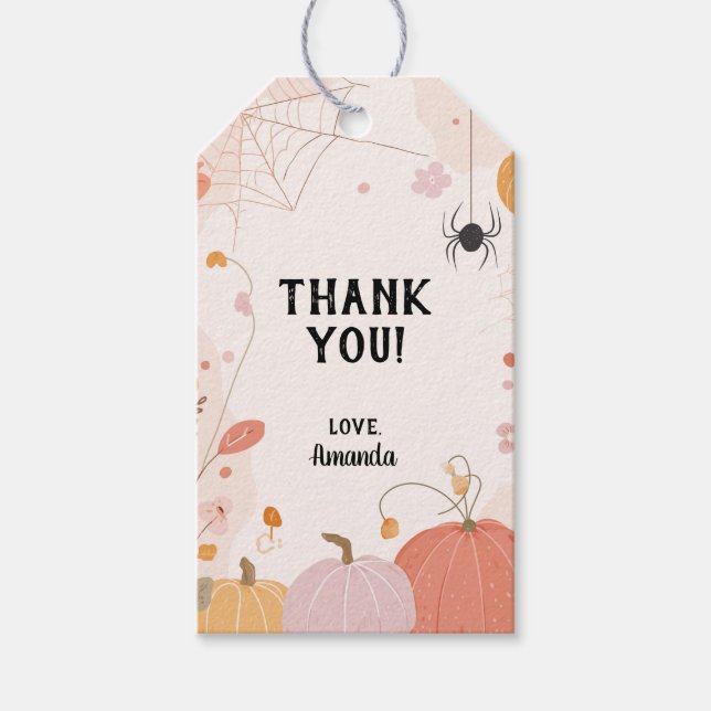 Pastel Danke Halloween Favor Geschenkanhänger (Vorderseite)