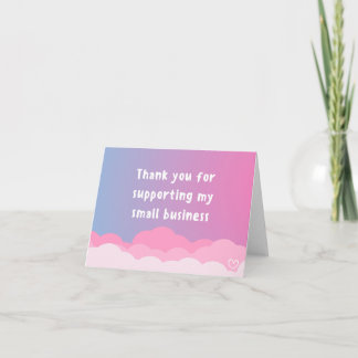 Pastel Dankeskarten für Kleinunternehmen | Hübsche Dankeskarte