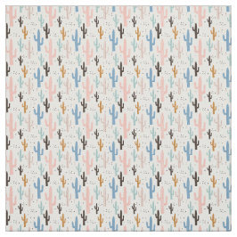 Pastel Desert Saguaro Cactus Pattern for DIY Mask Stoff