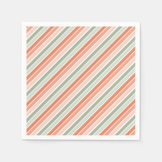 Pastel Diagonal Strip Serviette (Vorderseite)