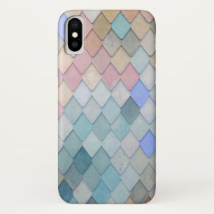 Pastel Diamond Muster Mermaid Blue Green Pink Case-Mate iPhone Hülle