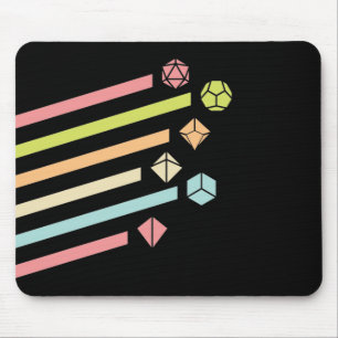 Pastel Dice Set Tabletop RPG Mousepad