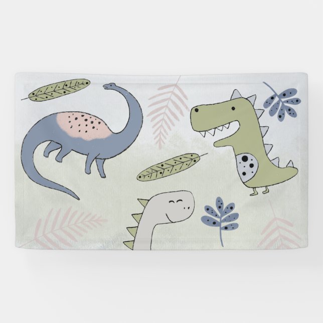 Pastel Dinosaur Banner (Horizontal)