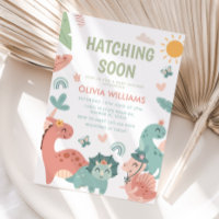 Pastel Dinosaurier schnuppern bald Babydusche