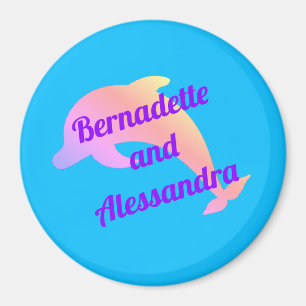 Pastel Dolphin Personalisiert Stateroom Door Marke Magnet