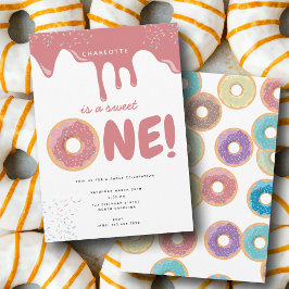 Pastel Donuts & Sprinkles Sweet One Birthday Einladung