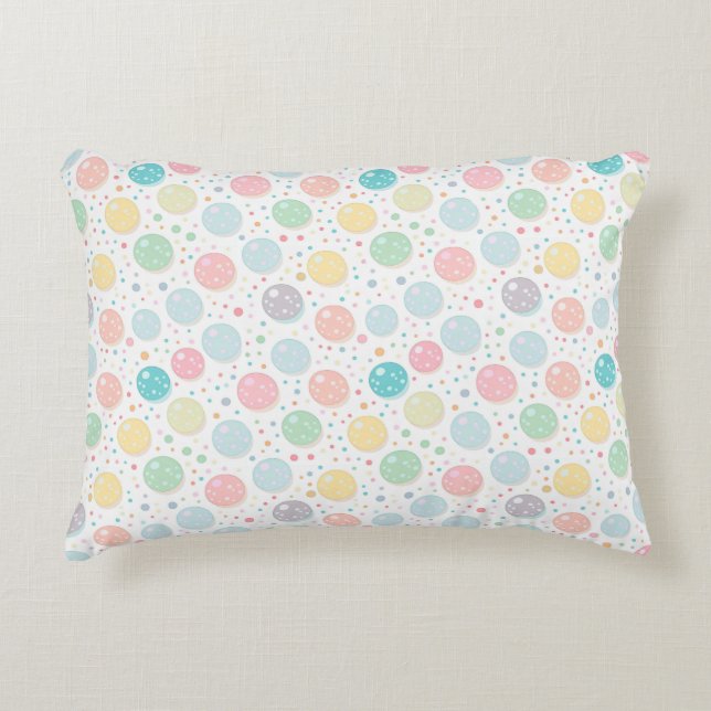 Pastel Dots Unperfektes Muster Dekokissen (Vorderseite)