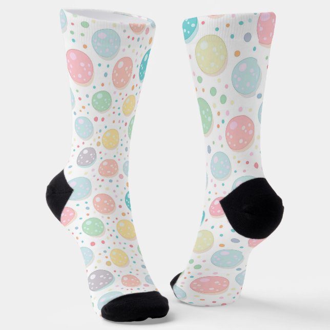 Pastel Dots Unperfektes Muster Socken (Gewinkelt)