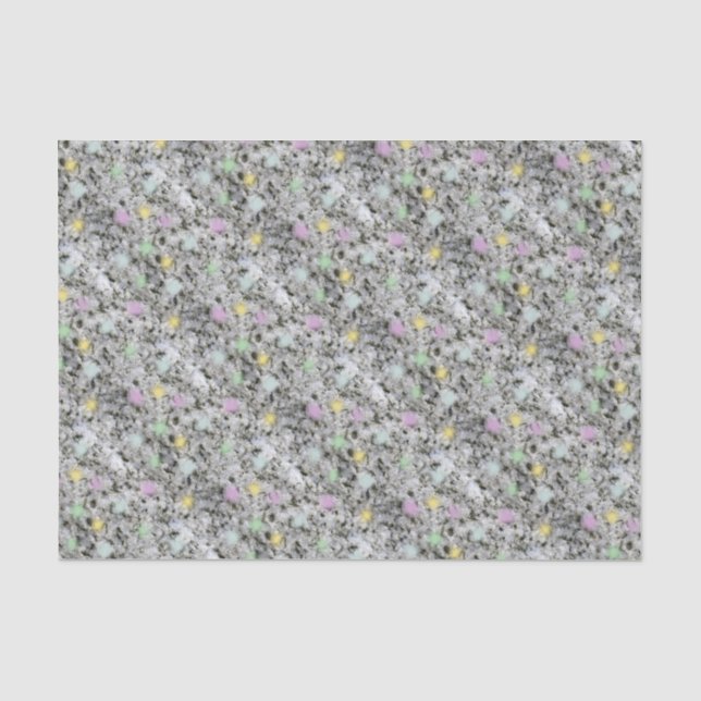 Pastel dotter weißer Granit Seidenpapier (Vorderseite)