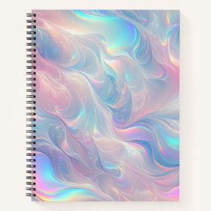 Pastel Dreamscape: Holographic Whirl-Notebook Notizbuch