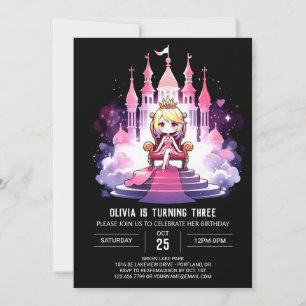 Pastel Dreamy Princess Birthday Einladung