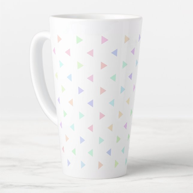Pastel Dreiecke Muster Multicolor Milchtasse (Linke Ecke)