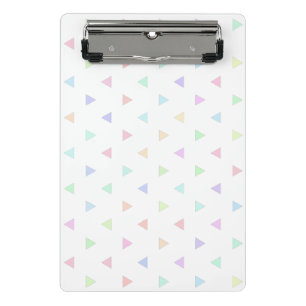 Pastel Dreiecke Muster Multicolor Mini Klemmbrett