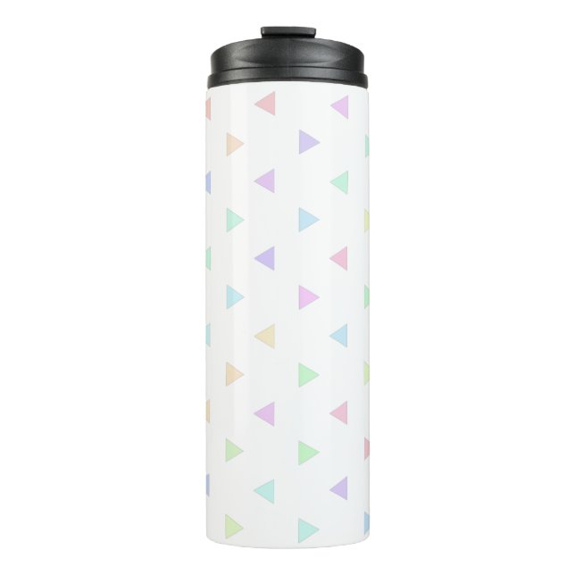 Pastel Dreiecke Muster Multicolor Thermosbecher (Vorderseite)