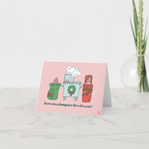 Pastel Dumpster Fire Holiday Card Feiertagskarte